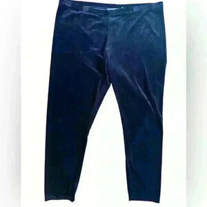 BRAND NEW Peter Nygard Black Velvet elastic waist stretchy pants Size XL.